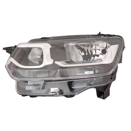 Left Headlamp (Halogen, Takes H7 / H1 Bulb, Supplied With Motor) for Citroen BERLINGO 2018 on