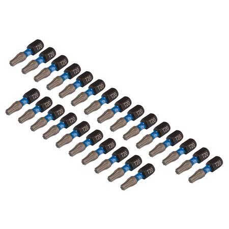 Draper Expert 05692 TX STAR Impact Screwdriver Bits, T20 x 25mm, 1/4" Hex (Pack of 25)
