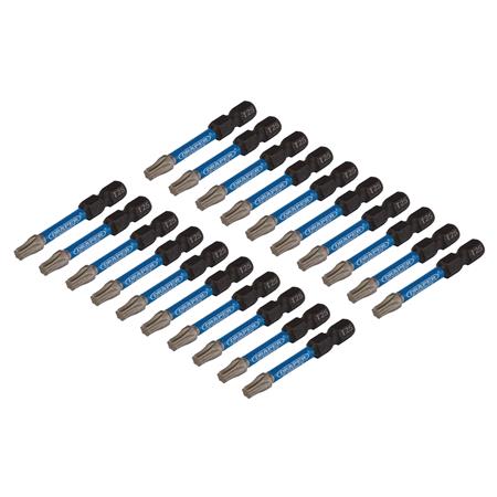 Draper Expert 05699 TX STAR Impact Screwdriver Bits, T25 x 50mm, 1/4" Hex (Pack of 20)