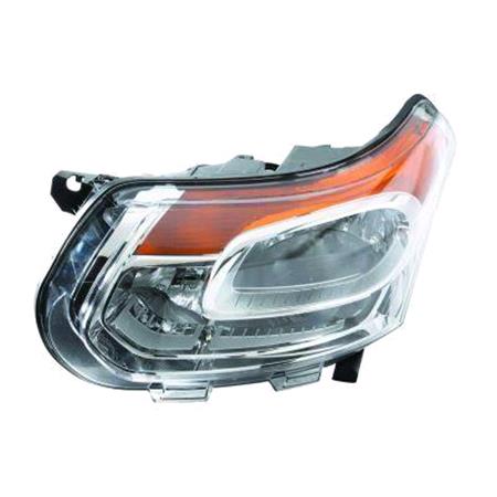Left Headlamp (Halogen, Takes H7 / H1 Bulbs, Supplied With Motor) for Citroen C3 Picasso 2009 on