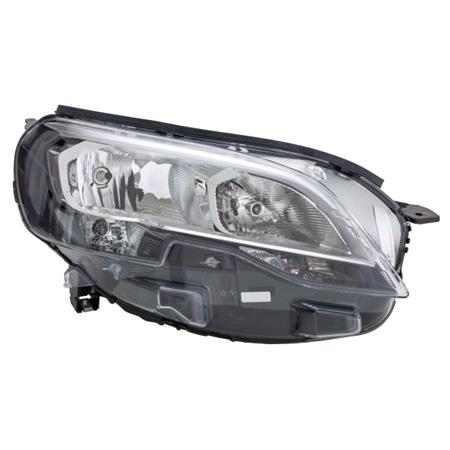 Right Headlamp (Halogen, Takes H7 / H1 Bulbs, Supplied With Motor & Bulbs, Original Equipment) for Peugeot EXPERT Box 2016 on