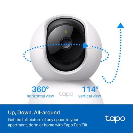 TP Link Tapo C200P2 Pan Tilt Home Security Wi Fi Camera   2 Pack