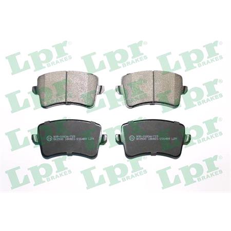 LPR Rear Brake Pads (Full set for Rear Axle)