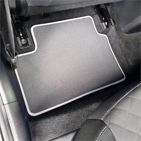 Prestige Tailored Car Mats in Grey for Audi A5 Coupe 2016 Onwards   4 Piece   Clips In All Mats Including Rears