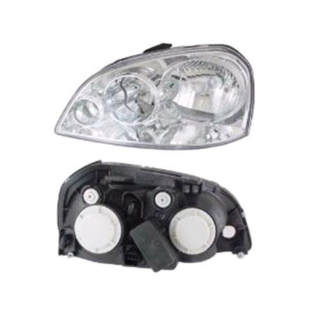 Left Headlamp (Halogen, Takes H1/ H7 Bulbs, Supplied With Motor) for Daewoo NUBIRA Saloon 2003 on