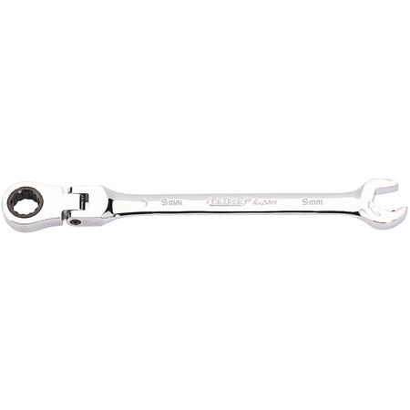 Draper Expert 06853 Metric Combination Spanner with Flexible Head and Double Ratcheting Features (9mm)