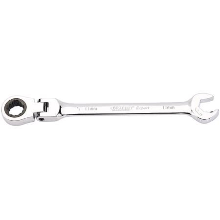 Draper Expert 06855 Metric Combination Spanner with Flexible Head and Double Ratcheting Features (11mm)