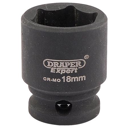 Draper Expert 06878 18mm 3 8 inch Square Drive Hi Torq 6 Point Impact Socket