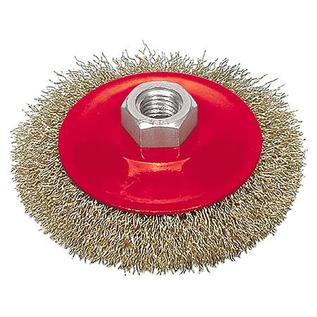 CIRCULAR BRUSH 100MM, CRIMPED WIRE