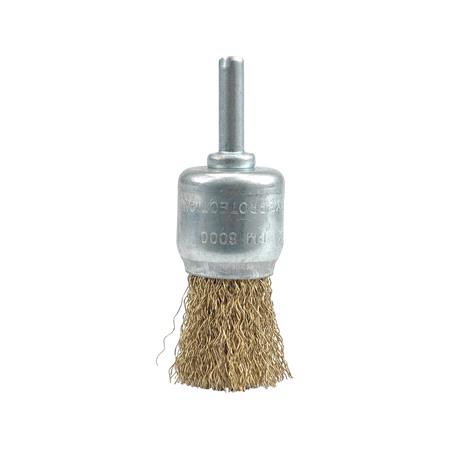 CUP BRUSH W. SHAFT 24MM, CRIMPED WIRE