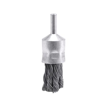 CUP BRUSH W. SHAFT 22MM, TWISTED WIRE