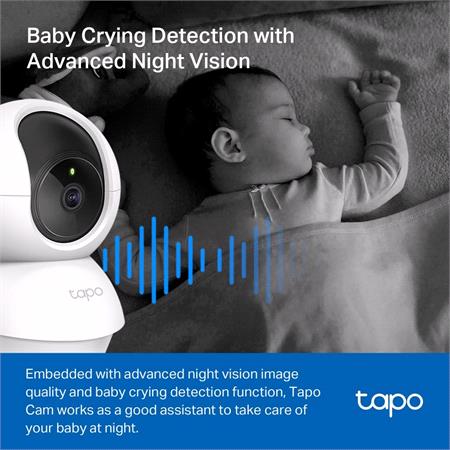 TP Link Tapo C200P2 Pan Tilt Home Security Wi Fi Camera   2 Pack