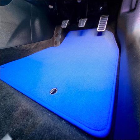 Sport Tailored Car Mats in Enzo Blue for Ford Transit Custom 2019 2023 2Pc Front Pass Clip 20.1Cm Manual   2 Piece   4 Clips   ClipType: 0060