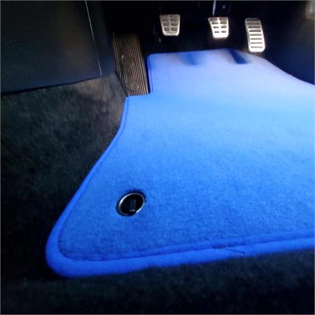 Sport Tailored Car Mats in Enzo Blue for Ford Transit Custom 2019 2023 2Pc Front Pass Clip 20.1Cm Manual   2 Piece   4 Clips   ClipType: 0060