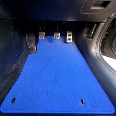 Sport Tailored Car Mats in Enzo Blue for Ford Transit Custom 2019 2023 2Pc Front Pass Clip 20.1Cm Manual   2 Piece   4 Clips   ClipType: 0060