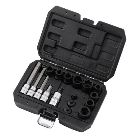 Draper 07114 Brake Caliper Socket and Bit Set (17 Piece)