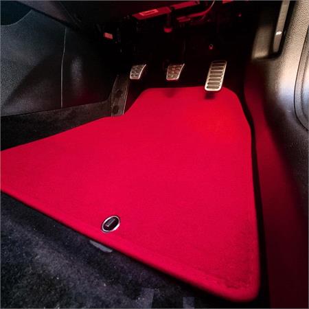 Luxury Tailored Car Mats for Hyundai i30 Estate, 2012 2017   Enzo Red   4 Piece   3 Clips