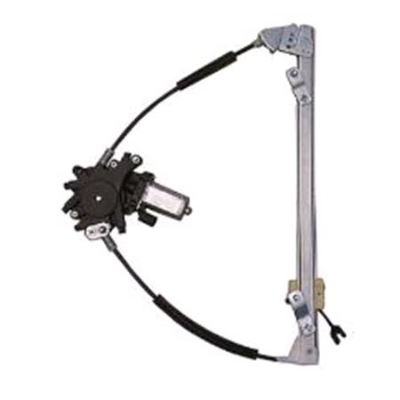 Front Right Electric Window Regulator (with motor) for FIAT PANDA (169), 2003 2011, 4 Door Models, WITHOUT One Touch/Antipinch, motor has 2 pins/wires
