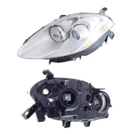 Left Headlamp (Halogen, Takes H1 / H1 Bulbs, Supplied With Motor) for Fiat BRAVO 2007 on