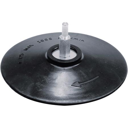 RUBBER DISC W. VELCRO 125MM