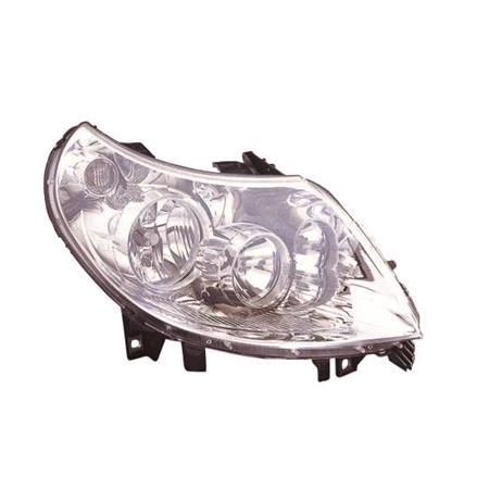 Right Headlamp (Halogen, Takes H7 / H1 Bulbs, Supplied With Motor) for Fiat DUCATO Flatbed   Chassis 2011 2014