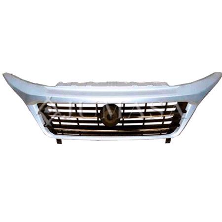 Fiat Ducato 2014 2017 Front Bumper Grille, Matt Black, With Painted Silver Frame