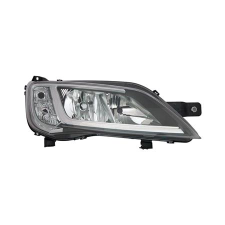 Right Headlamp (Halogen, Takes H7 / H7 Bulbs, Silver Bezel, Supplied With Motor, Original Equipment) for Fiat DUCATO van 2014 on