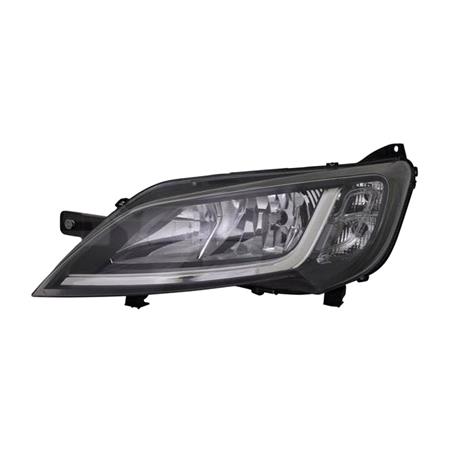 Left Headlamp (Halogen, Takes H7 / H7 Bulbs, Black Bezel, Supplied With Motor & Bulbs, Original Equipment) for Peugeot BOXER van 2014 Onwards