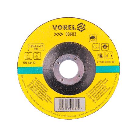 STONE GRIND.DISC DEPRESSED 125x6.8x22MM