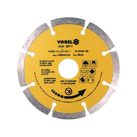 DIAMOND BLADE, SEGMENTED 115MM