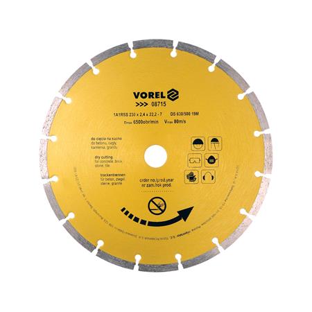 DIAMOND BLADE, SEGMENTED 230MM