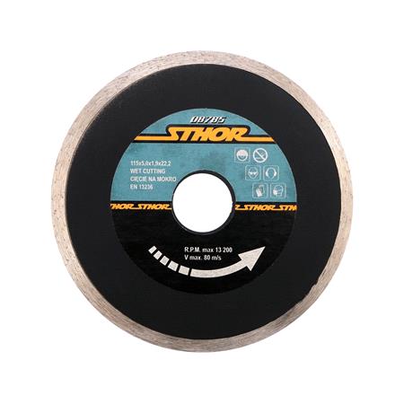 DIAMOND BLADE, CONTINOUS RIM 115MM