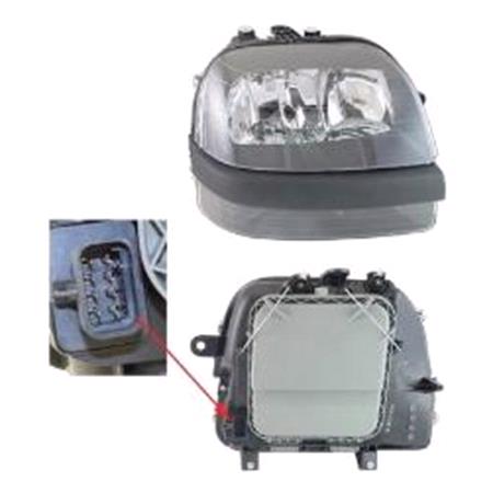 Right Headlamp (With Integrated Fog Lamp) for Fiat DOBLO 2001 2005