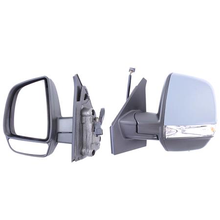 Left Wing Mirror (electric, heated, indicator, double glass) for Fiat DOBLO Cargo Flatbed, 2010 Onwards