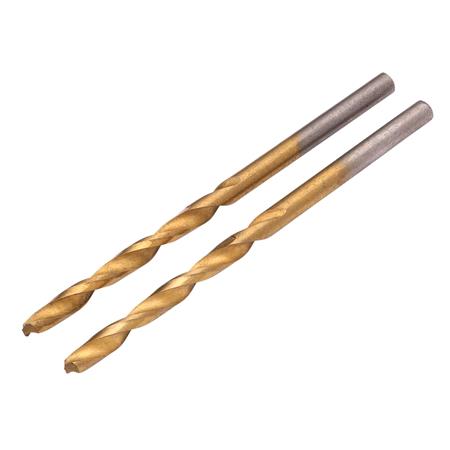 Draper 08863 HSS Titanium Nitride Coated Drill Bit, 3.2mm x 34mm (Pack of 2)