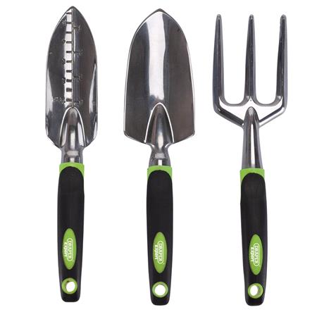 Draper Expert 08992 Aluminium Hand Fork and Trowel Set (3 Piece)
