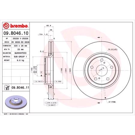 Brembo Front Axle Brake Discs (Pair)   Diameter: 320mm