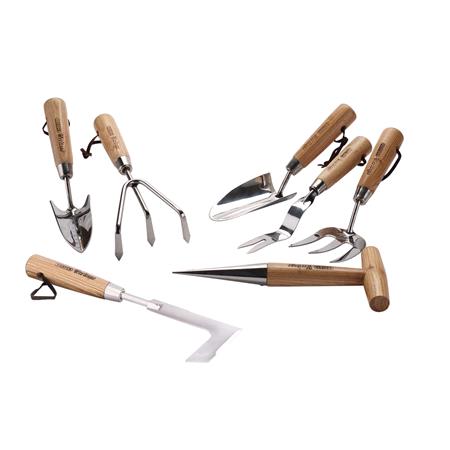 Draper 09000 Heritage Stainless Steel Garden Tool Set with Ash Handles (7 Piece)