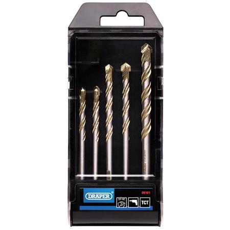 Draper 09101 Multi Construction TCT Drill Bit Set (5 Piece)