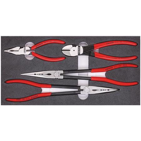 KNIPEX Set of Pliers in a Foam Tray, 4 Parts