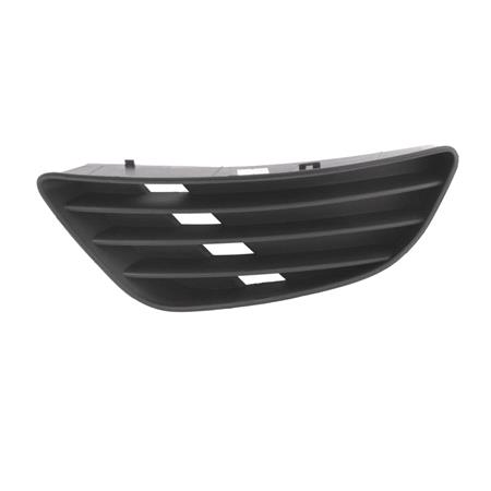 Ford Fiesta 2002 2005 LH (Passengers Side) Front Bumper Grille, Without Fog Lamp Holes, Matte Black, TUV Approved
