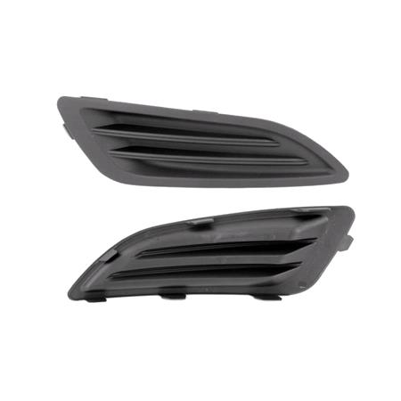 Ford Fiesta Van 2013 2016 RH (Drivers Side) Front Bumper Grille, Without Fog Lamp Hole, Matte Black, TUV Approved