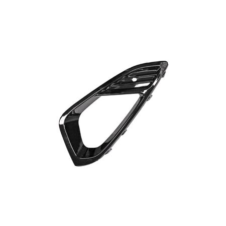 Ford Fiesta 2017 Onwards LH (Passengers Side) Front Bumper Grille, With Hole For Fog Lamp, High Gloss Black, Not For ST Bumper