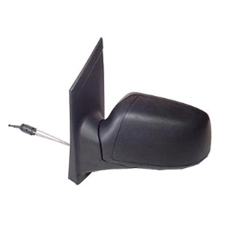 Left Wing Mirror (manual, black cover) for Ford FOCUS II Saloon, 2005 2008