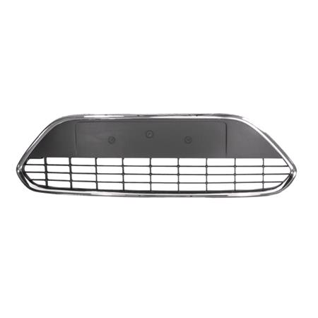 Ford Focus 2008 2011 Front Bumper Grille, Matte Dark Grey, Complete With Chrome Frame, TUV Approved