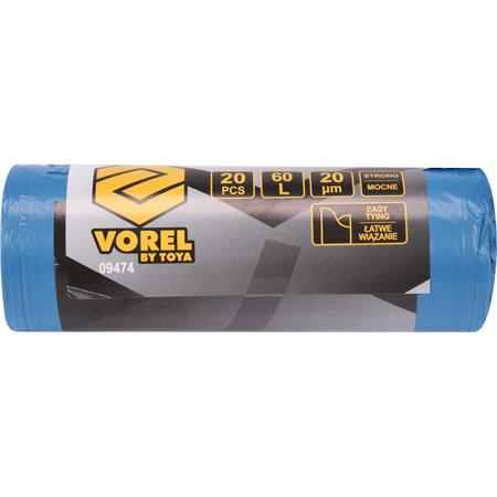 WASTE BAGS STRONG WITH HOLDER 60L