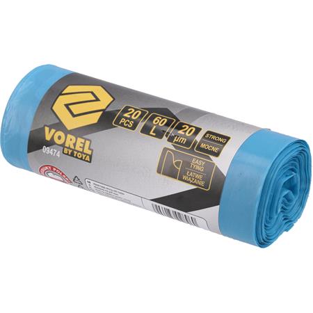 WASTE BAGS STRONG WITH HOLDER 60L