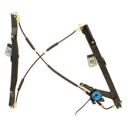 Front Left Electric Window Regulator Mechanism (without motor) for FORD MONDEO Mk III Estate (BWY), 2000 2007, 4 Door Models, One Touch/AntiPinch Version, holds a motor with 6 or more pins