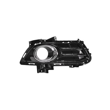 Ford Mondeo 2015 2019 RH (Drivers Side) Front Bumper Grille, With Hole For Fog Lamp, High Gloss Black, With Chrome Trim