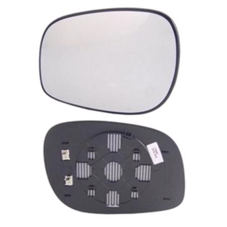 Left Wing Mirror Glass (heated, OE) and Holder for FREELANDER, 2001 2003 (  150156GAM)